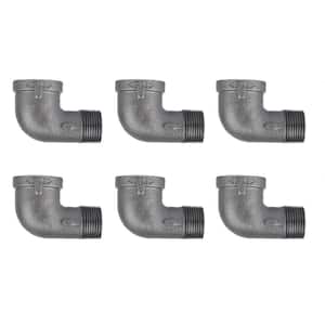 3/4 in. Black Iron 90 Degree Street Elbow Fitting (6-Pack)