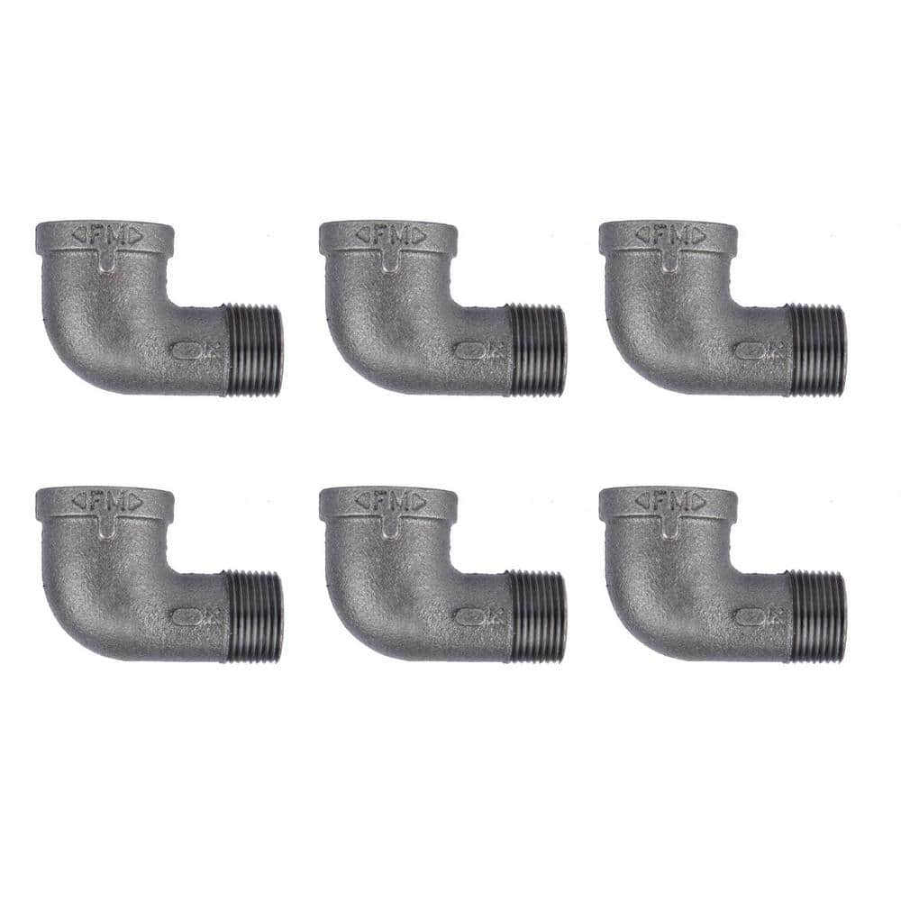 3/4 in. Black Iron 90 Degree Street Elbow Fitting (6-Pack) price history on PriceWatchPro