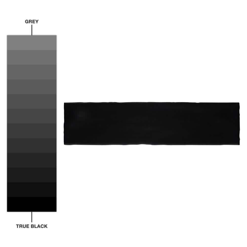 Castillo Matte Black 3" x 12" Ceramic Subway Wall Tile