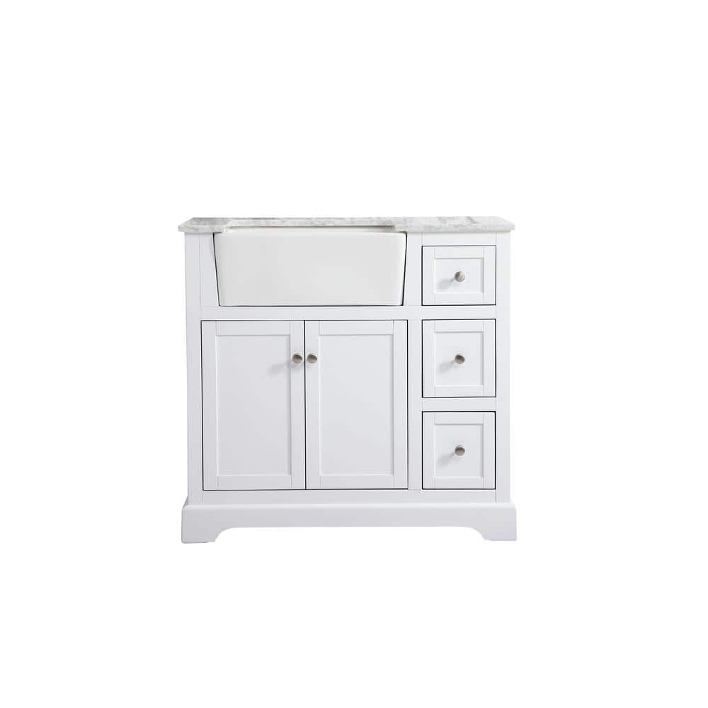 Timeless Home 36 in. W x 22 in. D x 34.75 in. H Single Bathroom Vanity Side