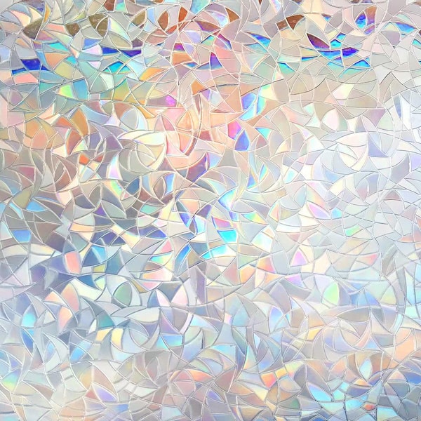 Hillstry 35.4 in. x 197 in. Rainbow Static Cling Decorative Window Film