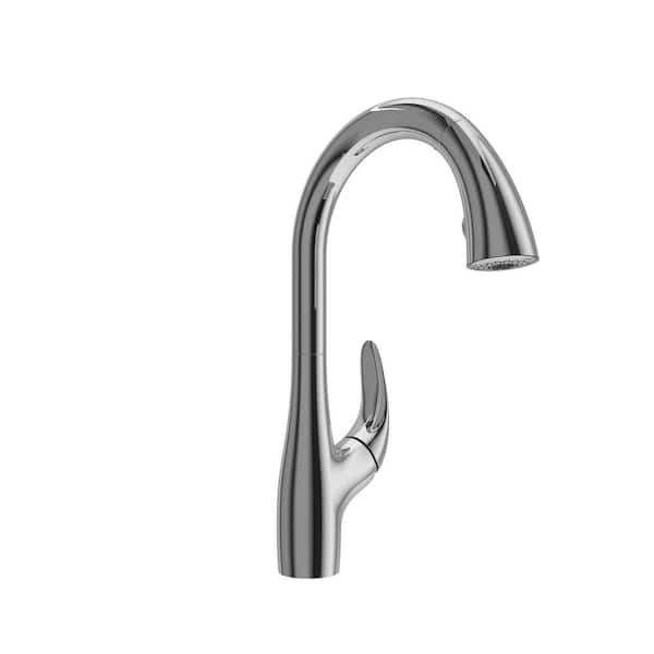 BOCCHI Pagano 2.0 Single Handle Pull Down Sprayer Kitchen Faucet in Polished Chrome
