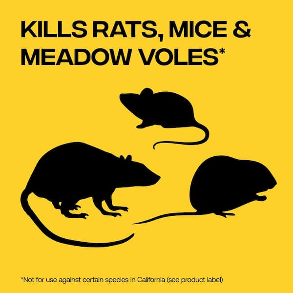 4LB Rodent Pest Killer - Weather-Resistant, Powerful Formula Eliminates Rats, Mice, and Meadow Voles