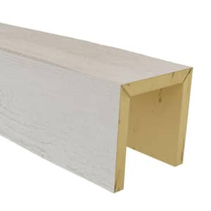 SAMPLE - 6 in. x 12 in. x 6 in. Urethane 3-Sided (U-Beam) Rough Sawn Faux Wood Ceiling Beam , Unfinished Finish