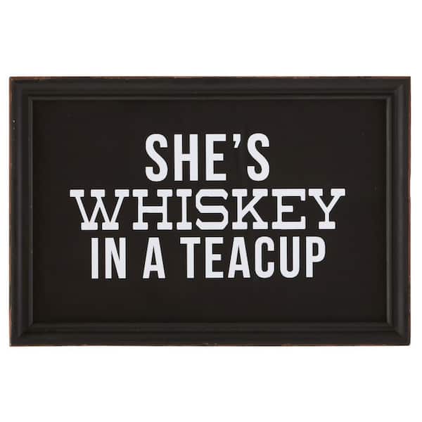 3R Studios 8.25 in. H x 12 in. W "She's Whiskey In A Teacup" Framed Wall Art