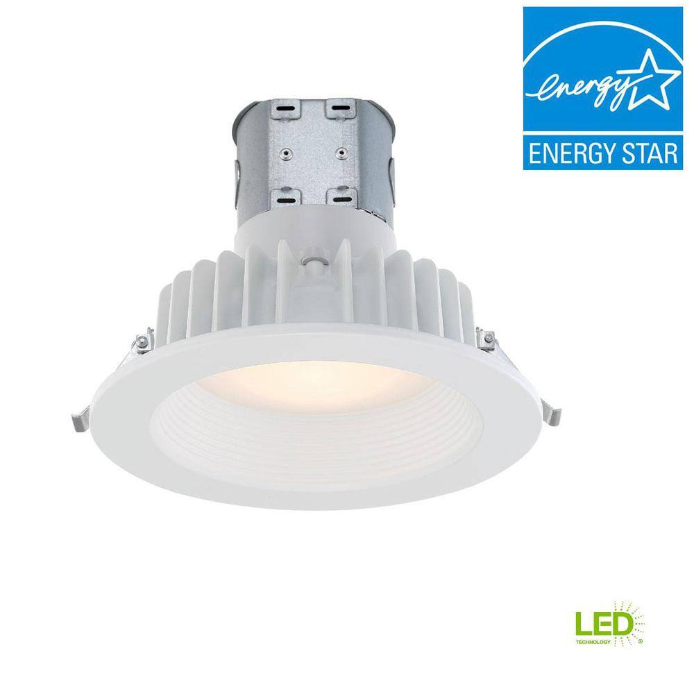 White Aluminum 6" LED Recessed Ceiling Light Kit