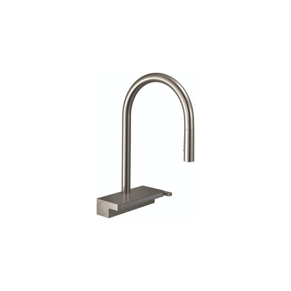 Stainless Steel Modern Pull-Down Kitchen Faucet with Spray