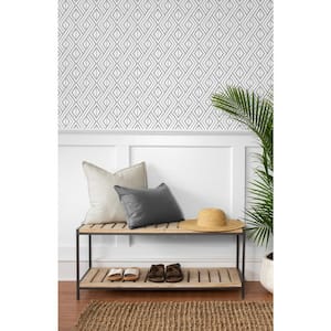 30.75 sq. ft. Luxe Haven Alloy Boho Grid Vinyl Peel and Stick Wallpaper Roll