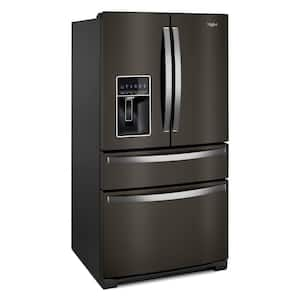 36 in. 26 cu. ft. Standard Depth French Door Refrigerator in Fingerprint Resistant Black Stainless with Triple Crisper