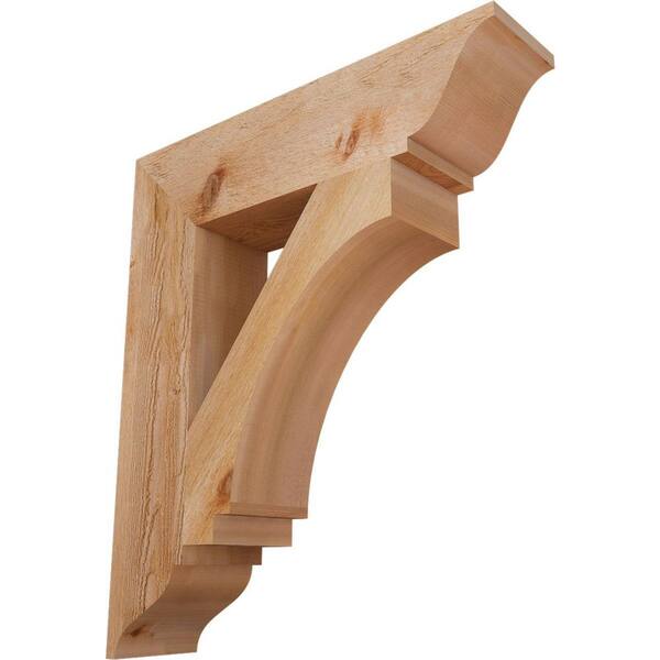 Ekena Millwork 6 in. x 30 in. x 26 in. Western Red Cedar Imperial Traditional Rough Sawn Bracket