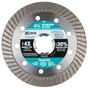 X-LOCK 4-1/2 in. Turbo Rim Diamond Blade for Masonry Cutting