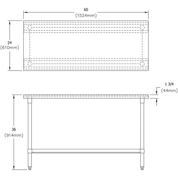 elkay stainless steel work table