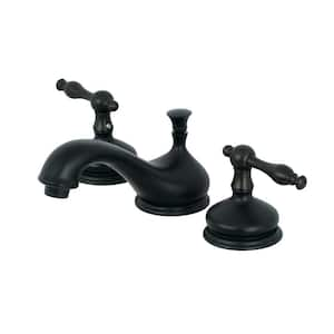 Heritage 8 in. Widespread 2-Handle Bathroom Faucet in Matte Black