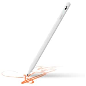 White Stylus Ipad Pen with Bluetooth, Battery Level Display, Palm Rejection, Compatible w/iPad 6-10th, Ipad Mini 5/6th