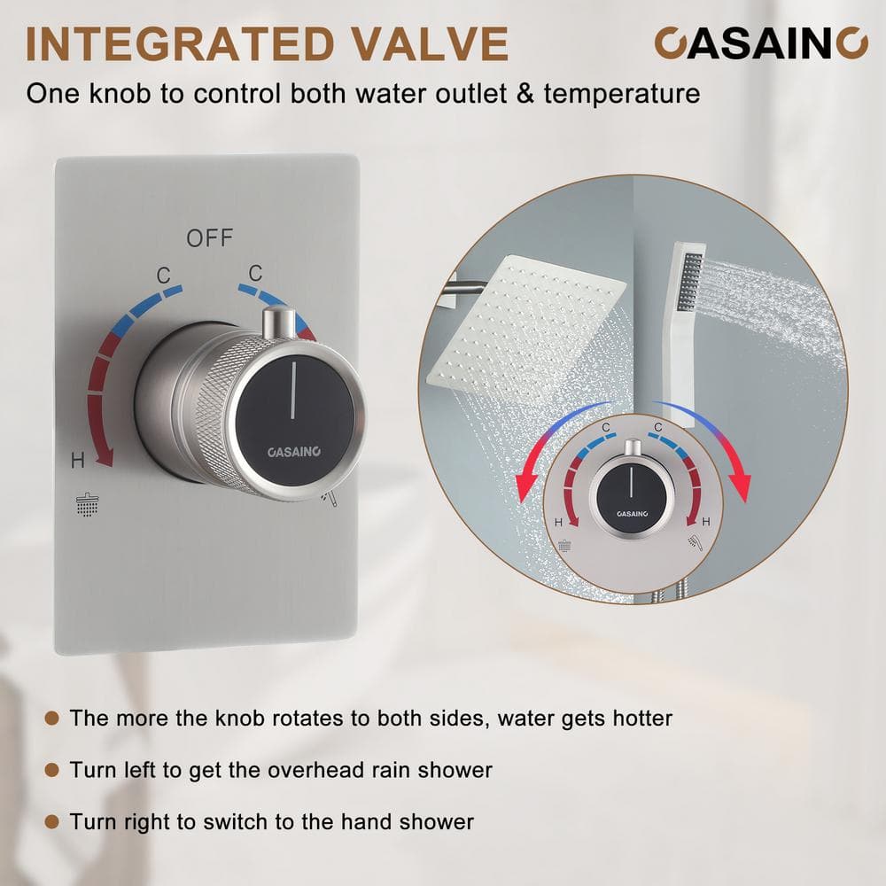 Pressure-Balanced (Temperature And Volume) All-In-One Kit with Rough in-Valve