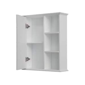 23.60 in. W x 7.00 in. D x 27.60 in. H Bathroom Storage Wall Cabinet in White