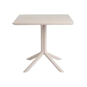 Venice Taupe Square Resin Outdoor Dining Table