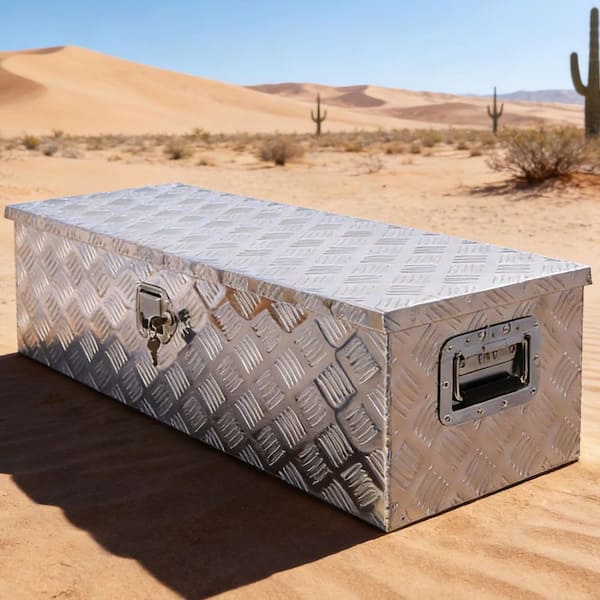 21 Gal. Silver Aluminum Deck Box