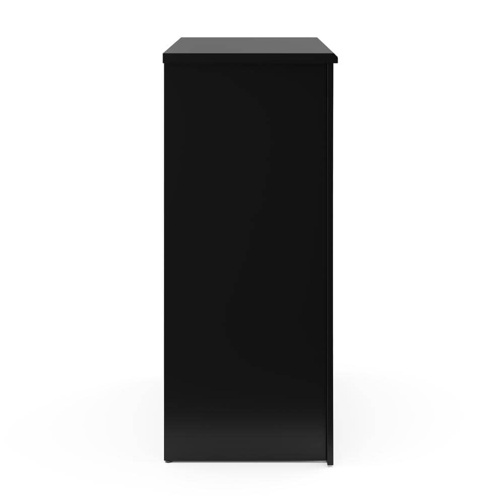 Black Double Nursery Vertical 4-Drawer Chest