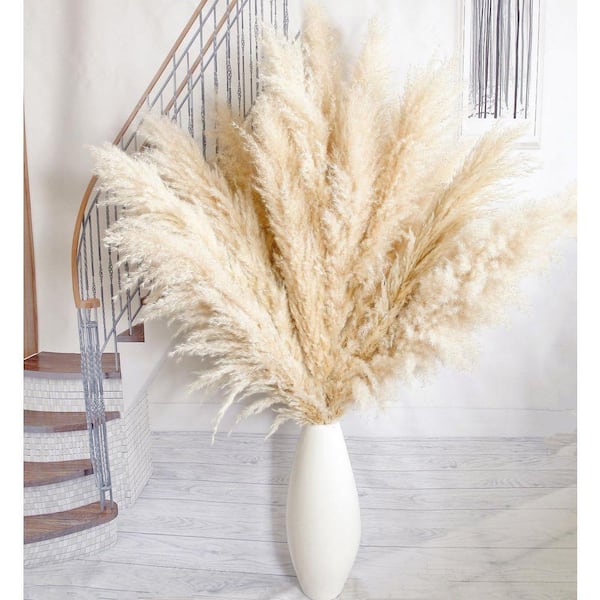 40in Nature Pampas Grass Tall Decor-Pompas Floral, Tall Pampas Grass for Floor Vases, 10pcs