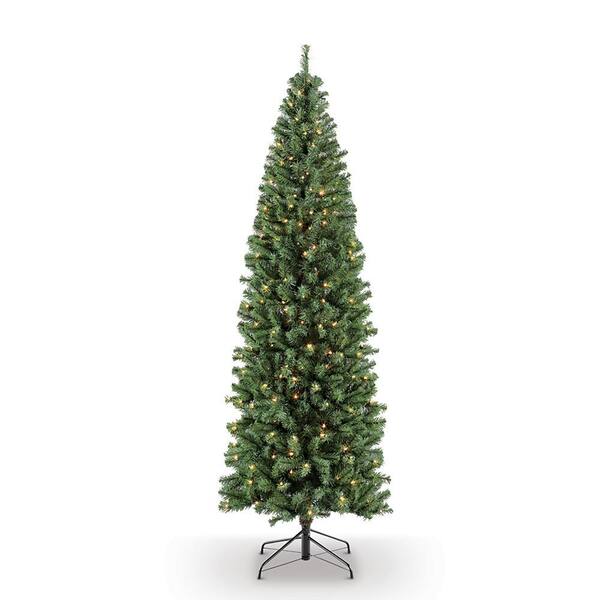 Puleo International 7.5 ft. Pre-Lit Northern Fir Artificial Christmas ...