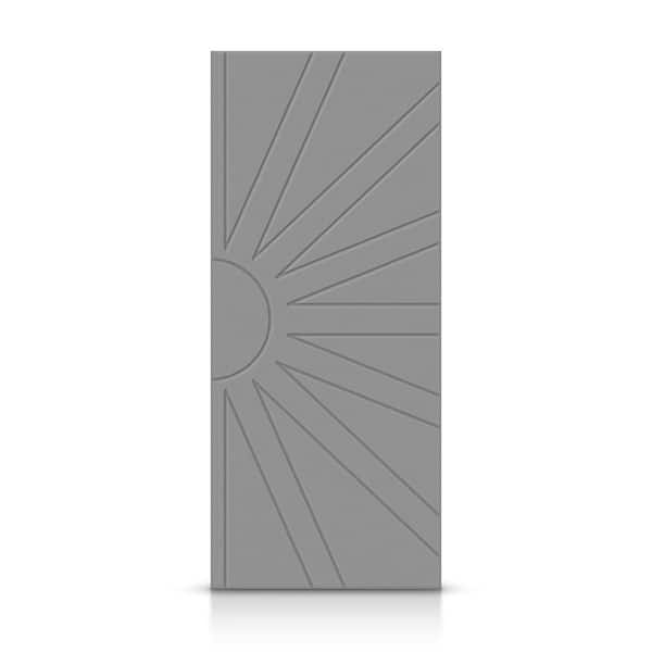 CALHOME 24 in. x 80 in. Hollow Core Light Gray Stained Composite MDF Interior Door Slab