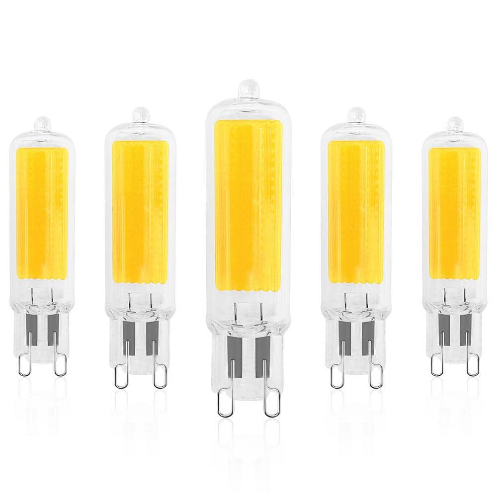 50-Watt T4 G9 Halogen Equivalent G9 LED Bulb Dimmable 4.5-Watt 5000K 450 Lumens Glass G9 Bi Pin Base (5-Pack) price history on PriceWatchPro