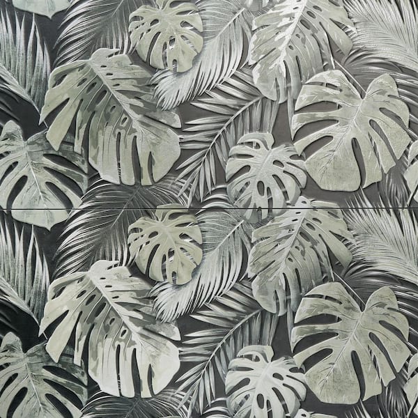 Flora Scuro Green 23.62 in. x 47.24 in. Textured Matte Ceramic Wall Tile (15.49 sq. ft. / Case)