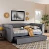 Baxton Studio Mabelle Gray Queen Daybed with Trundle 154 9482