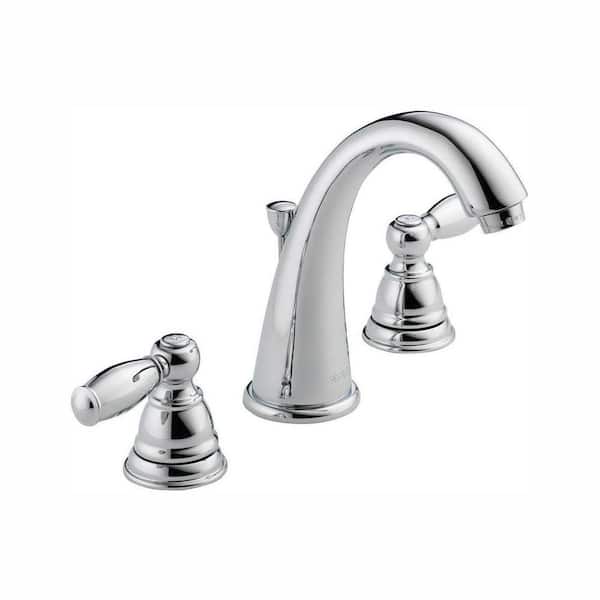 Peerless Claymore 2-Handle Widespread Bathroom Faucet with Pop-Up Drain Assembly Chrome P299196LF 