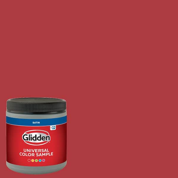 Glidden 8 oz. PPG1187-7 Red Gumball Satin Interior Paint Sample