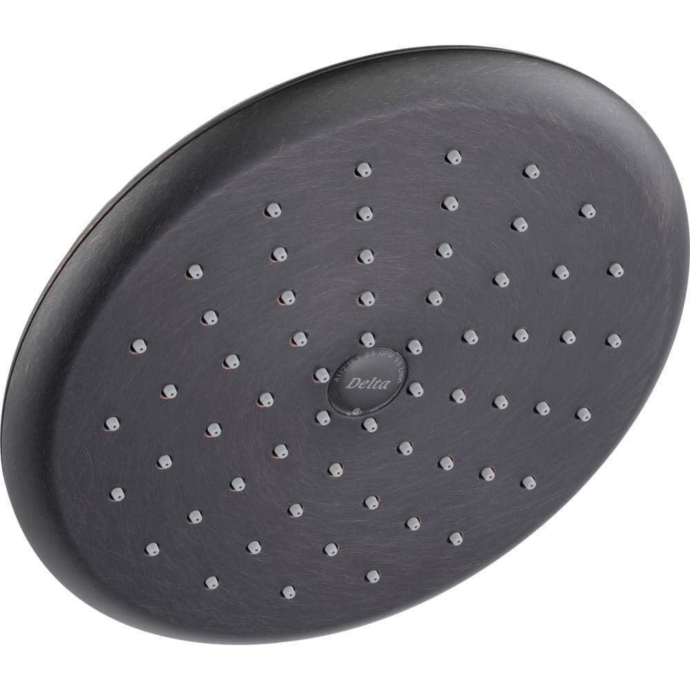 Rizu 1-Spray Patterns 2.5 GPM 8.75 in. Wall Mount Fixed Shower Head in Venetian Bronze