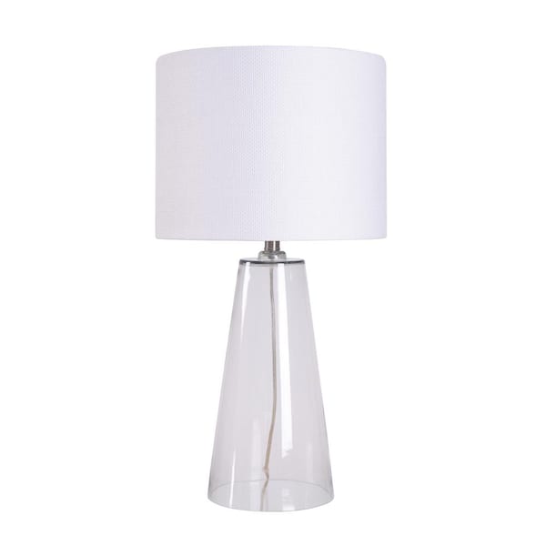 14 Inch Touch Lamp base and shade only less glass and dark oak color. 