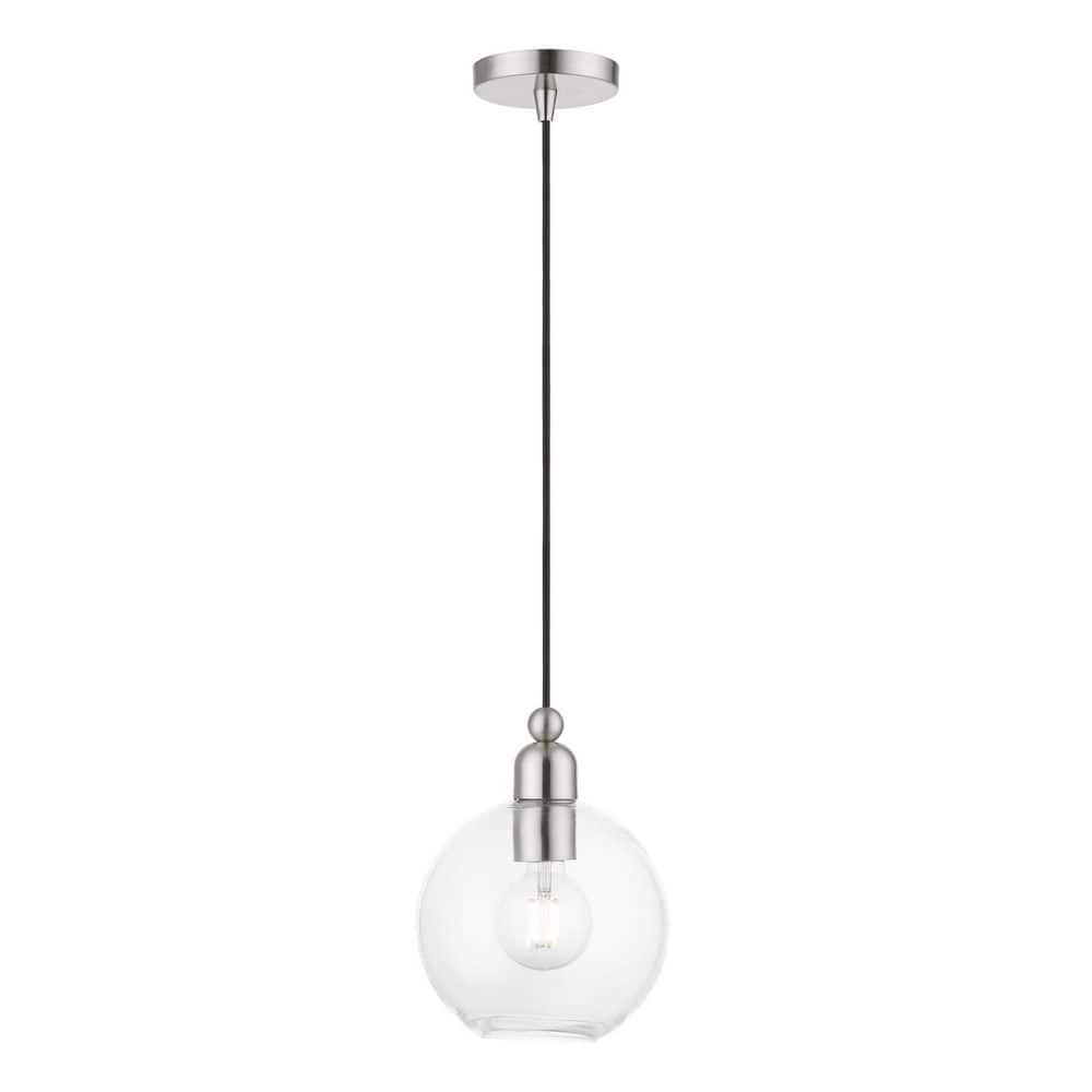 Livex Lighting Downtown 1-Light Brushed Nickel Island Pendant With ...