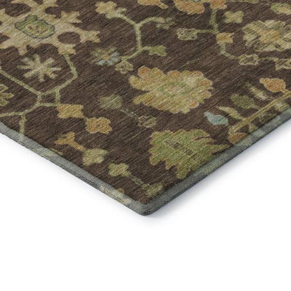 Mayfield Premium Machine Washable Abstract AMF1930 Brown 8 ft. x 10 ft. Area Rug