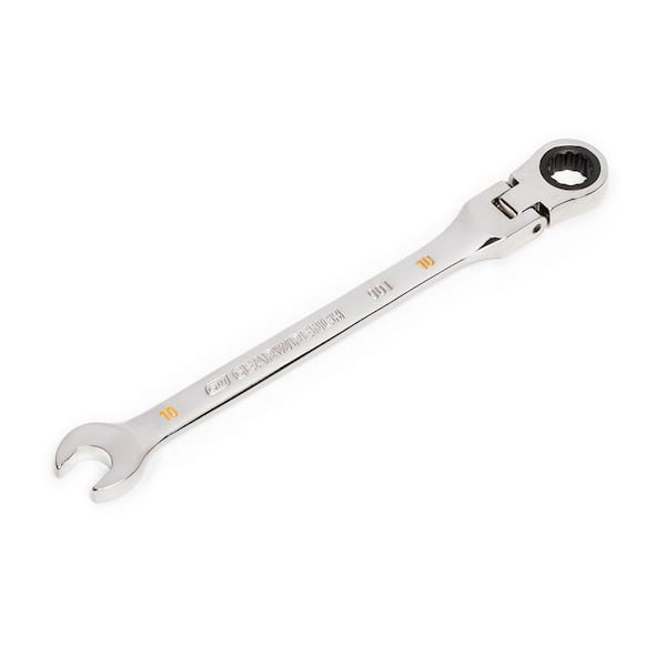 GEARWRENCH 10 mm Metric 90-Tooth Flex Head Combination Ratcheting Wrench