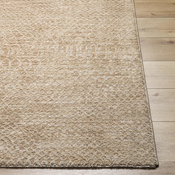 Masterpiece Beige 2 ft. 7 in. x 10 ft. Solid Color Runner Area Rug