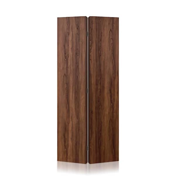 CALHOME 24 in. x 94 in. Hollow Core Walnut Composite Texture Bi