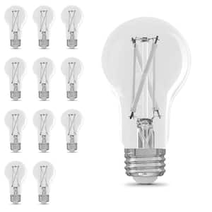100-Watt Equivalent A19 Dimmable White Filament CEC Clear Glass E26 LED Light Bulb Daylight 5000K (12-Pack)