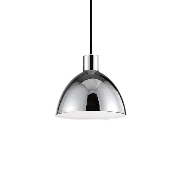 Kuzco Chroma 6 in. 1 Light 9-Watt Chrome Integrated LED Pendant Light