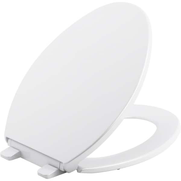 KOHLER Brevia Elongated Closed Front Toilet Seat in White