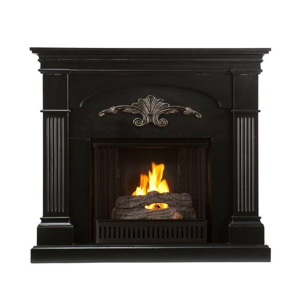 Southern Enterprises Sicilian Harvest 45 in. Gel Fuel Fireplace in Black-DISCONTINUED