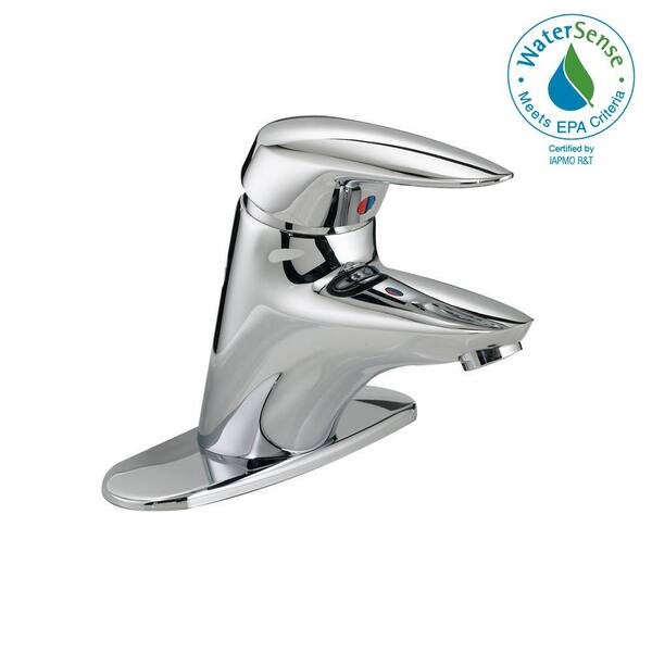 American Standard Ceramix Monoblock Single Hole 2-Handle Low-Arc Bathroom Faucet in Chrome