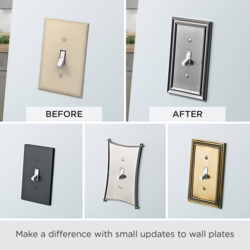 Matte Black Antimicrobial 2-Gang Decorative Wall Plate