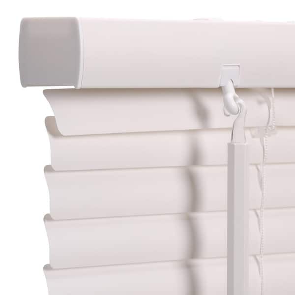 Details about   1-IN CORDLESS WHITE VINYL LIGHT FILTERING MINI BLINDS 27 in W x 72 in L 