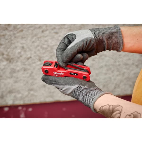 Milwaukee - Folding Metric Hex Key Set (8-Piece) with 4-in-1 Precision Multi-Bit Screwdriver