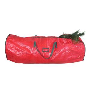 53 in. Red and Green Artificial Polyethylene Christmas Tree Storage Bag