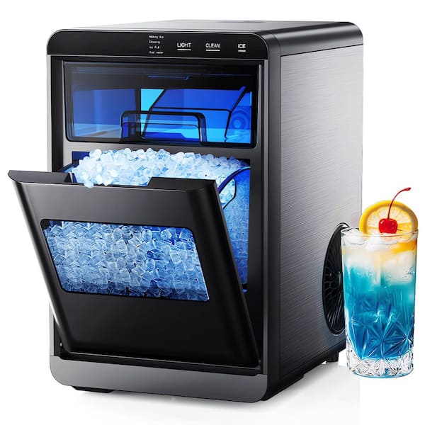 SIMZLIFE 9.8 in. 45 lb. /24H Nugget Ice Countertop Portable