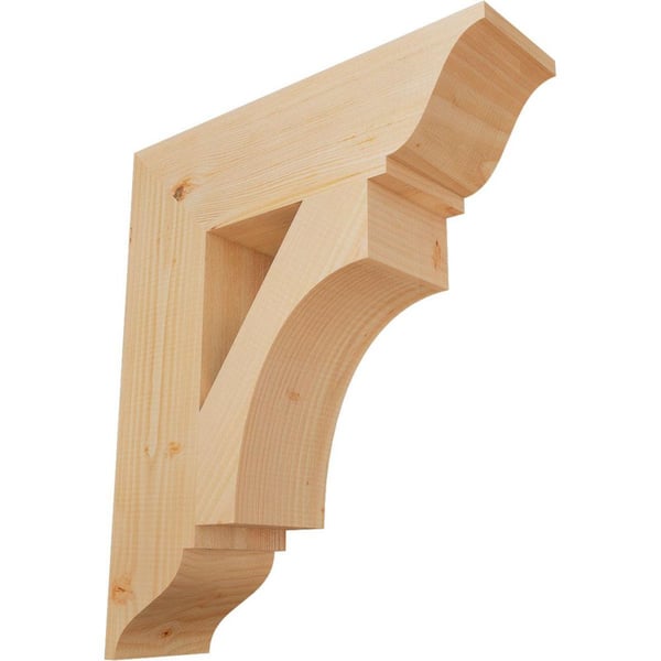 Ekena Millwork 5.5 in. x 26 in. x 22 in. Douglas Fir Westlake Traditional Smooth Corbel