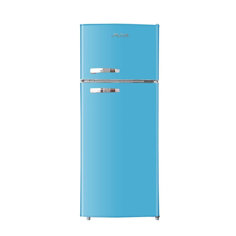 RCA 10 cu. ft. Retro Mini Refrigerator in Blue with Freezer